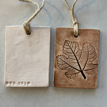 Load image into Gallery viewer, Handmade Fig Leaf Clay Ornament
